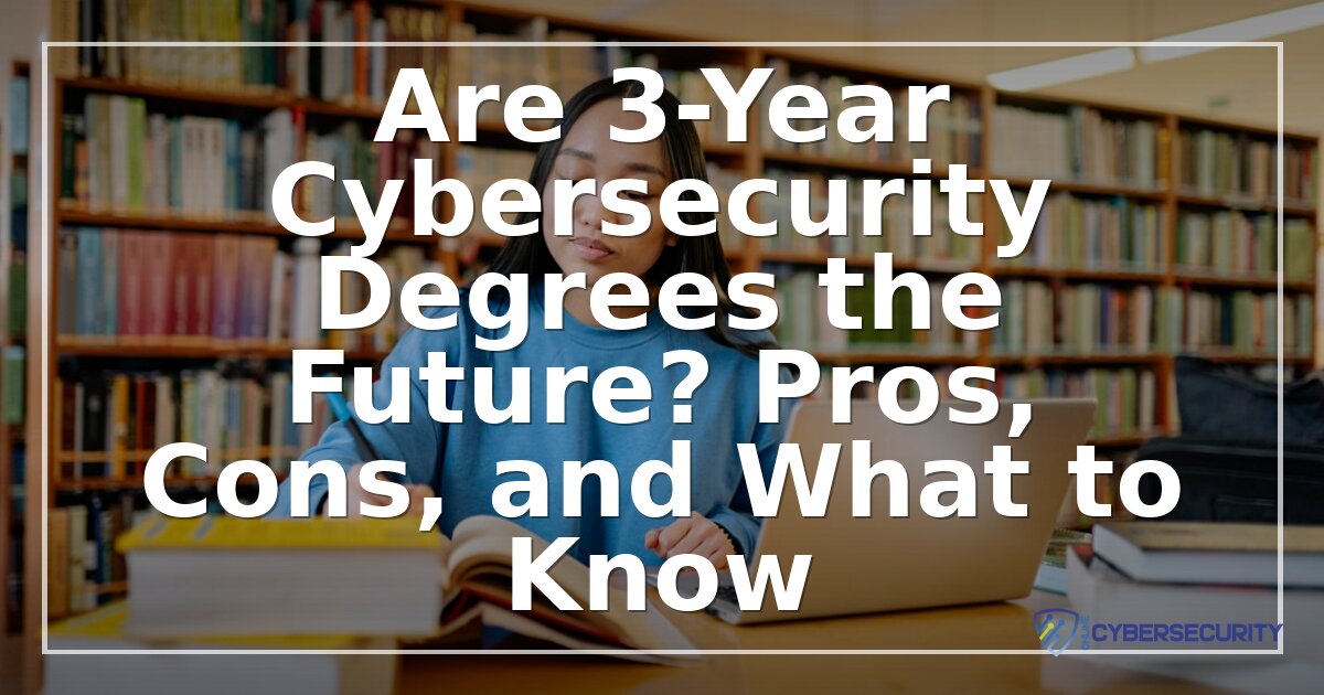 3-Year Cybersecurity Degree: Pros, Cons & Programs (2026)