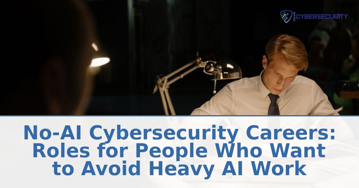 Cybersecurity Careers Without AI: Low-AI Roles Ranked