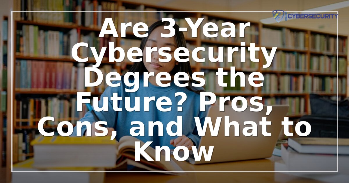 3-Year Cybersecurity Degree: Pros, Cons & Programs (2026)