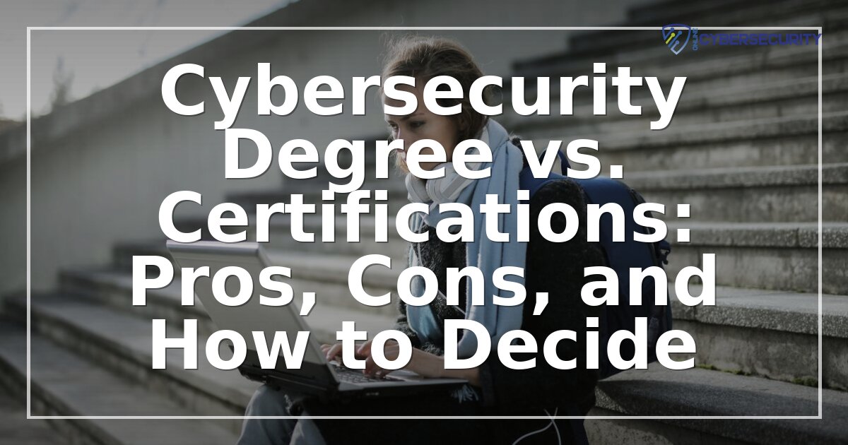 Cybersecurity Degree vs. Certifications: How to Decide (2026)