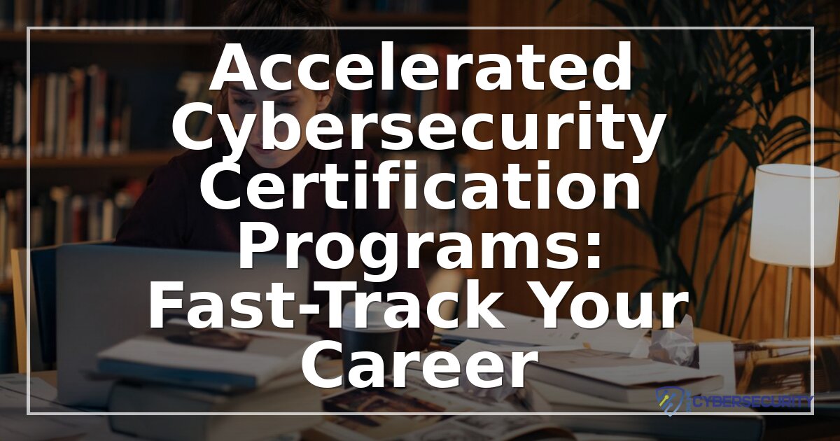 Accelerated Cybersecurity Certification Programs (2026 Guide)