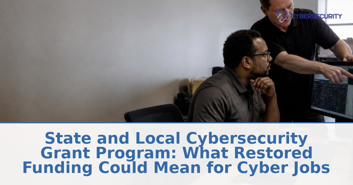 State and Local Cybersecurity Grant Program: Cyber Jobs