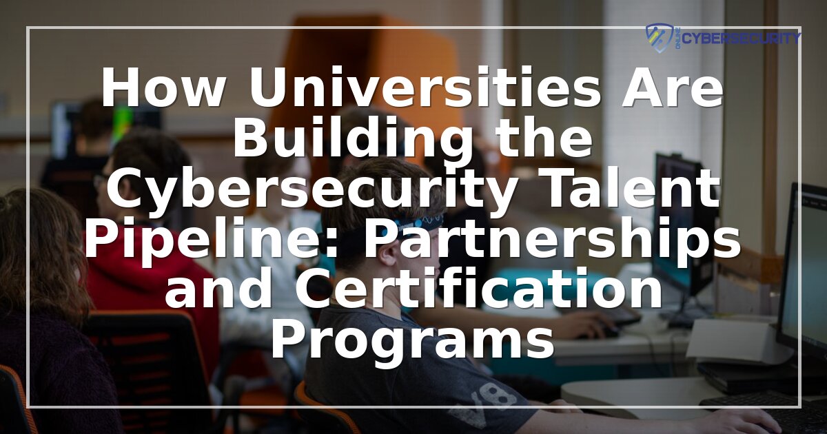 Cybersecurity Talent Pipeline: University Partnerships & Certs